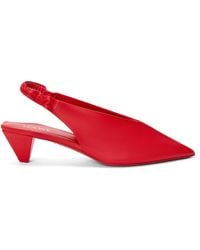 Loewe - Lambskin Origami Cubic Slingback Pumps 45 - Lyst