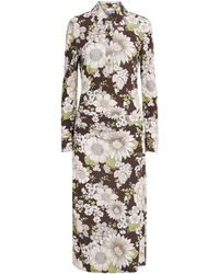 Tory Burch - Floral Midi Shirt Dress - Lyst