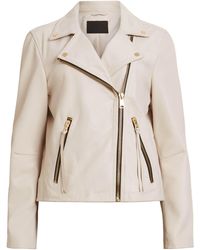 AllSaints - Leather Dalby Biker Jacket - Lyst