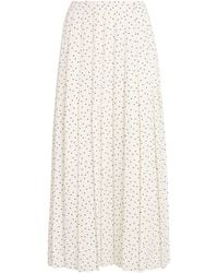 Theory - Polka-Dot Pleated Midi Skirt - Lyst