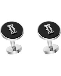 Cartier - Sterling Double C De Cufflinks - Lyst