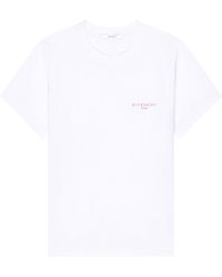 Givenchy - Cotton Embroidered-Logo T-Shirt - Lyst
