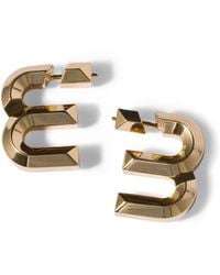 Miu Miu - M Logo Stud Earrings - Lyst