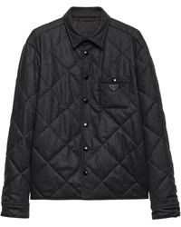Prada - Cashmere Padded Overshirt - Lyst