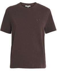 Maje - Cotton Embroidered-Logo T-Shirt - Lyst
