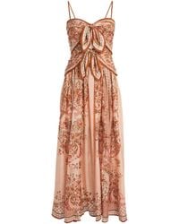 Zimmermann - Silk Paisley Aster Midi Dress - Lyst