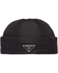 Prada - Re-Nylon Logo Beanie - Lyst