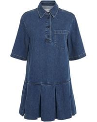 FRAME - The Tennis Denim Mini Dress - Lyst