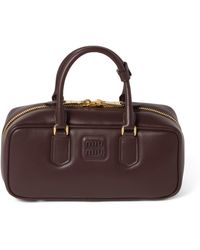 Miu Miu - Small Leather Arcadie Top-Handle Bag - Lyst