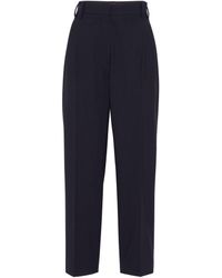 Brunello Cucinelli - Tropical Wool Trousers - Lyst