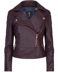 ted baker minimal leather jacket