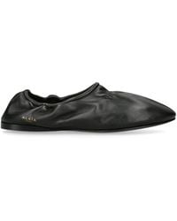 Alaïa - Leather Scrunched Ballet Flats - Lyst