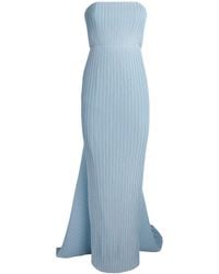Solace London - Pleated Harlee Strapless Gown - Lyst
