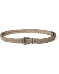 Brunello Cucinelli - Suede Braided Belt - Lyst