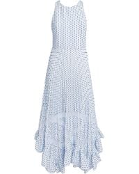 Claudie Pierlot - Pleated Polka Dot Midi Dress - Lyst
