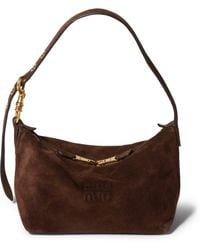 Miu Miu - Small Suede Spirit Shoulder Bag - Lyst