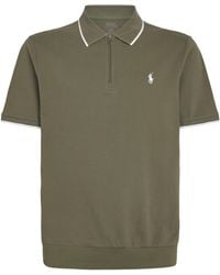 Polo Ralph Lauren - Stretch-Cotton Zip-Up Polo Shirt - Lyst