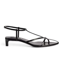 Jil Sander - Leather Strappy Heeled Sandals 35 - Lyst