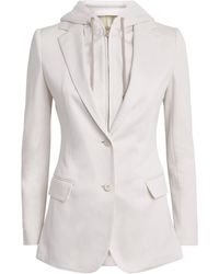 Eleventy - Cotton-Blend Hooded Blazer - Lyst