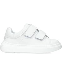 Giorgio Armani - Leather Velcro Sneakers - Lyst