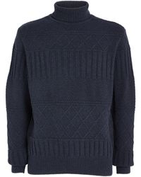 Oliver Spencer - Wool Cable-knit Roll Neck Sweater - Lyst