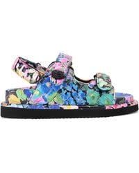 Kurt Geiger - Leather Floral Orson Sandals - Lyst