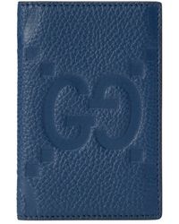 Gucci - Leather Jumbo Gg Card Case - Lyst
