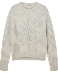 AllSaints - Wool-Blend Chain Sweater - Lyst
