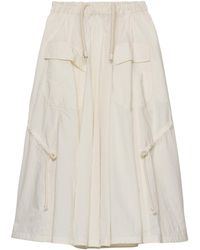 Prada - Cotton-Blend Midi Skirt - Lyst