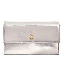 Maje - Metallic Leather Clover Clutch Bag - Lyst