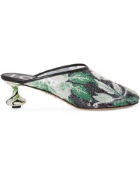 Loewe - Sequin Floral Toy Mules 45 - Lyst