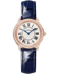 Cartier - Rose Gold And Diamond Ronde Louis Watch 29mm - Lyst