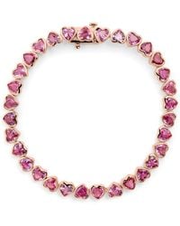 SHAY - And Sapphire Heart Tennis Bracelet - Lyst