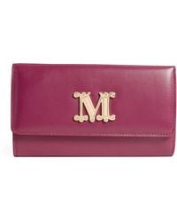 Max Mara - Mini Leather Logo Chain Wallet - Lyst