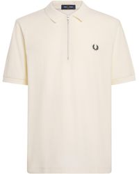 Fred Perry - Cotton Crepe Piqué Polo Shirt - Lyst