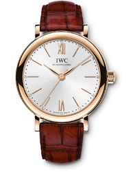 IWC Schaffhausen Rose Gold And Diamond Portofino Automatic Watch 34mm - Metallic