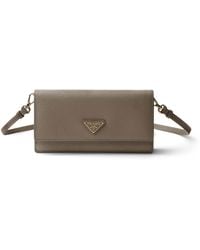 Prada - Mini Saffiano Leather Shoulder Bag - Lyst