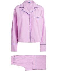 Polo Ralph Lauren - Cotton Stripe Pyjama Set - Lyst