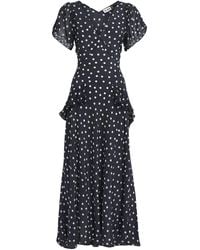 RIXO London - Silk Evie Maxi Dress - Lyst