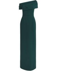 Carolina Herrera - Crepe Draped Off-The-Shoulder Gown - Lyst
