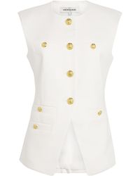 Veronica Beard - Linen-Blend Sleeveless Tamara Blazer - Lyst