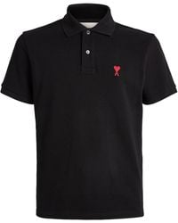 Ami Paris - Organic Cotton Ami De Coeur Polo Shirt - Lyst