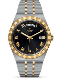 Tudor - Royal Stainless Steel And Yellow Gold Watch 41mm - Lyst