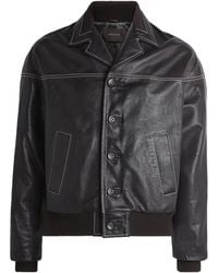 Wales Bonner - Topstitched Leather Jacket - Lyst