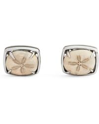 Tateossian - Rhodium-Plated Sterling And Echinoid Cufflinks - Lyst