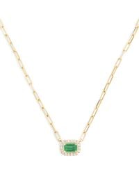 SHAY - Diamond And Emerald Mini Me Chain Necklace - Lyst