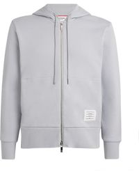 Thom Browne - Cotton 4-Bar Zip-Up Hoodie - Lyst