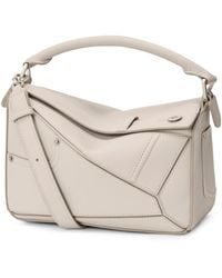 Loewe - Small Leather Puzzle Panta Top-Handle Bag - Lyst