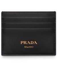 Prada - Calf Leather Card Holder - Lyst