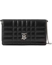 Burberry - Leather Quilted Lola Clutch - Lyst